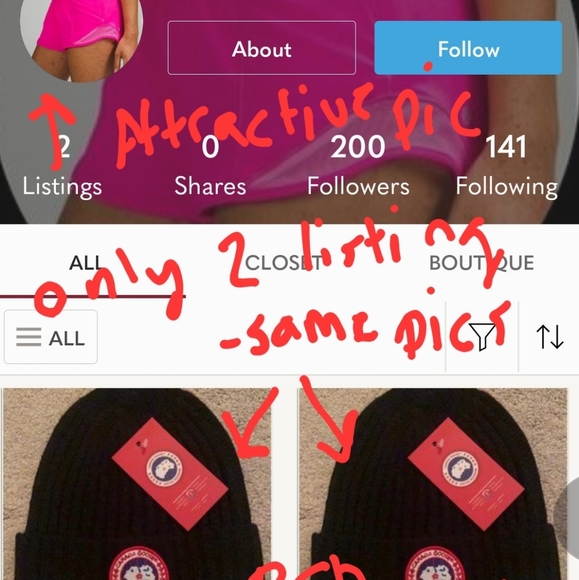 **BUYER BEWARE** Fake/ Counterfeit /Imitation Canada Goose hats & other apparel - Picture 8 of 12